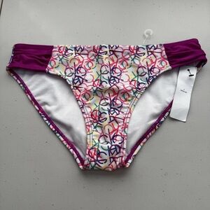 Calvin Klein Logo Youth Multicolor Bikini Bottom Only Swimwear Large 12-14, NWT